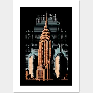 Chrysler Building Pixel Art Posters and Art